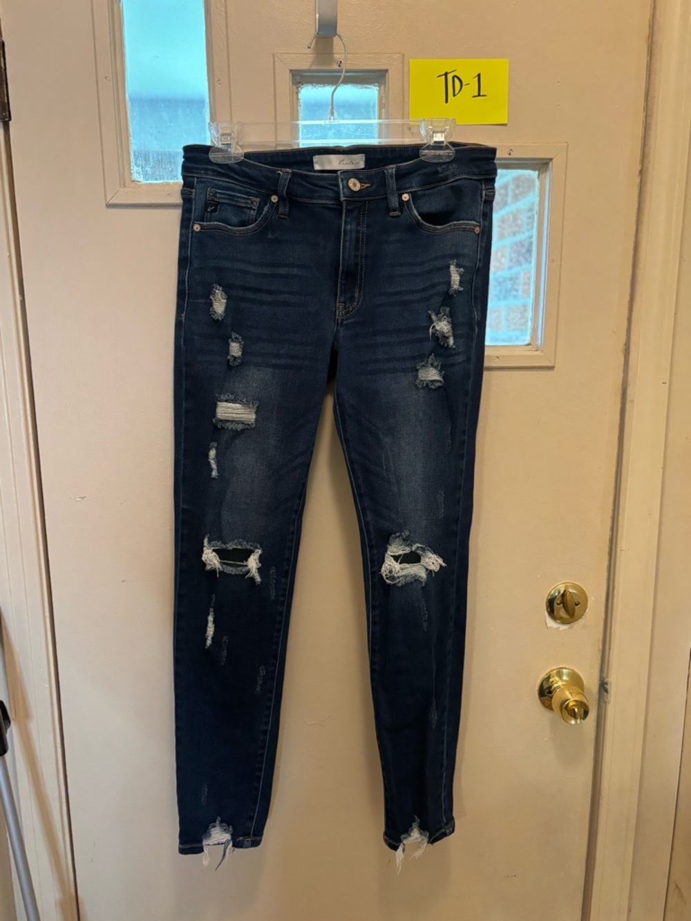 Dark Blue Distressed Women's Jeans